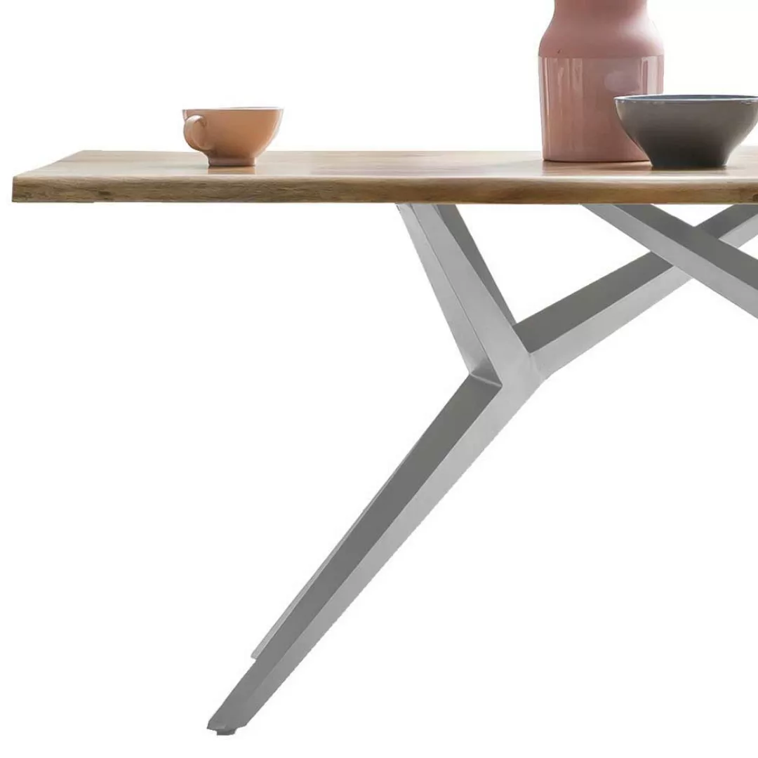 Tisch aus Akazie Massivholz und Eisen modern günstig online kaufen