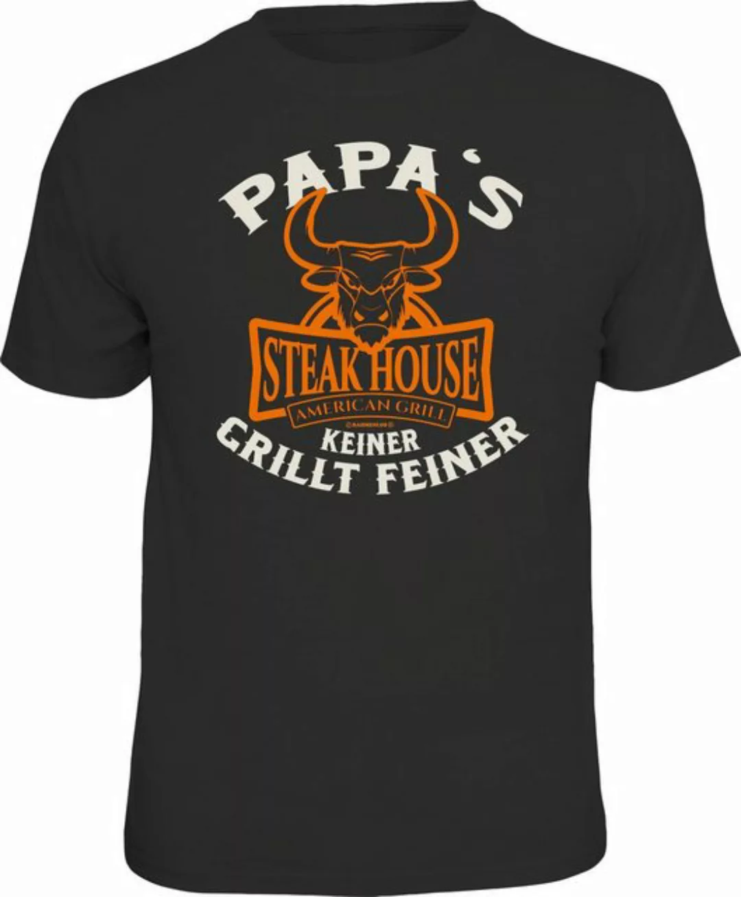 Rahmenlos T-Shirt als Geschenk für den Vater am Grill: Papa's Steakhouse günstig online kaufen