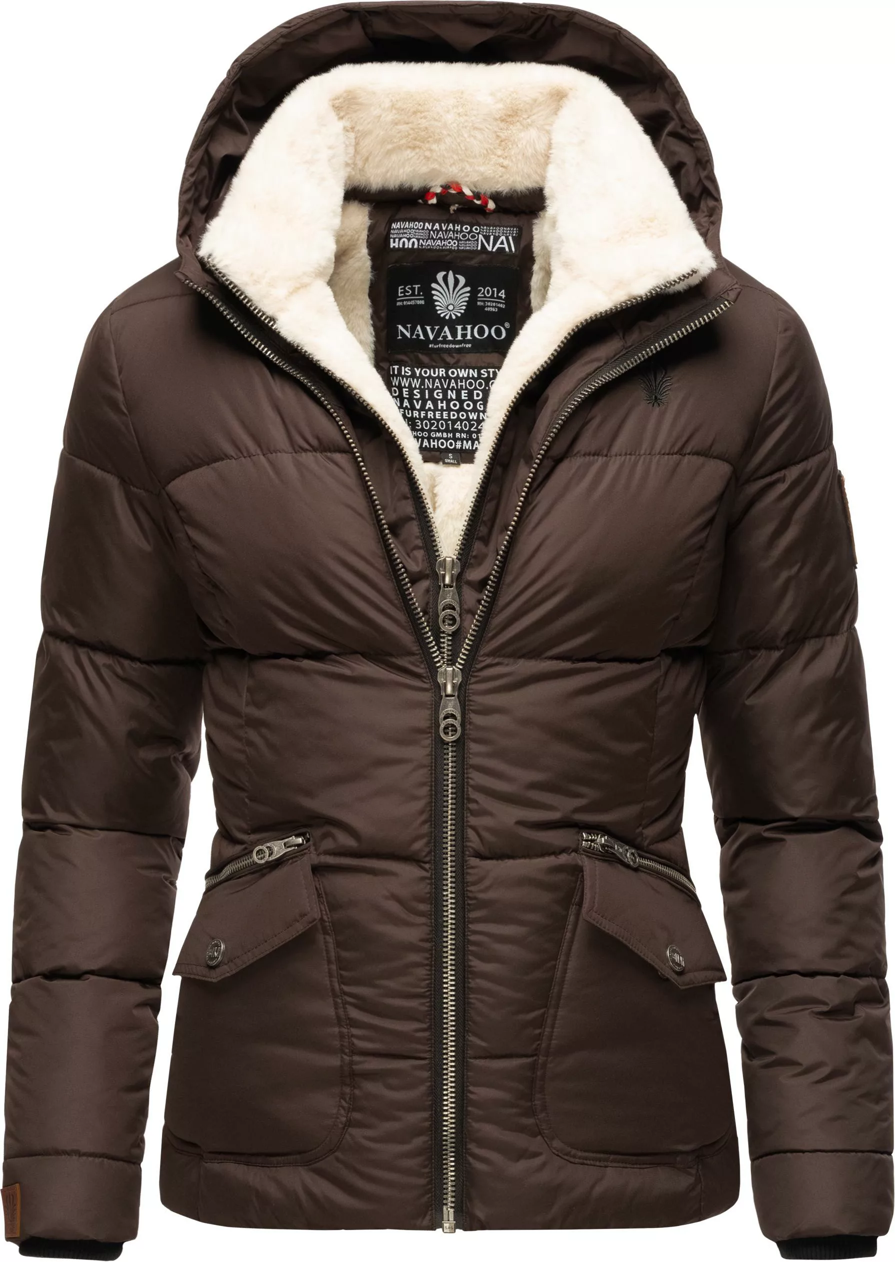 Navahoo Winterjacke "Megan", mit Kapuze, stylische Damen Steppjacke mit Ted günstig online kaufen