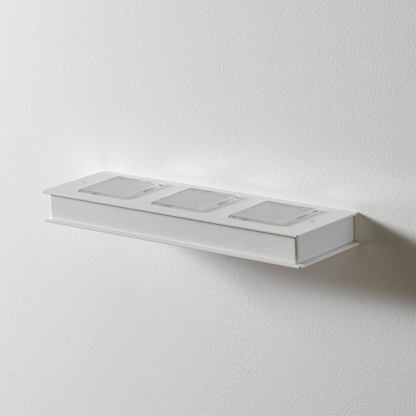 Fabbian Quarter - weiße LED-Wandleuchte 3flg. günstig online kaufen