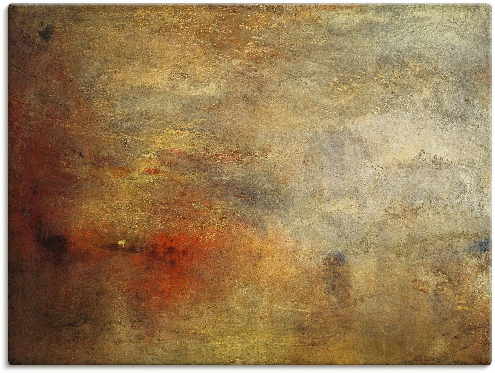 Artland Leinwandbild »Sonnenuntergang über einem See. 1840«, Gewässer, (1 S günstig online kaufen