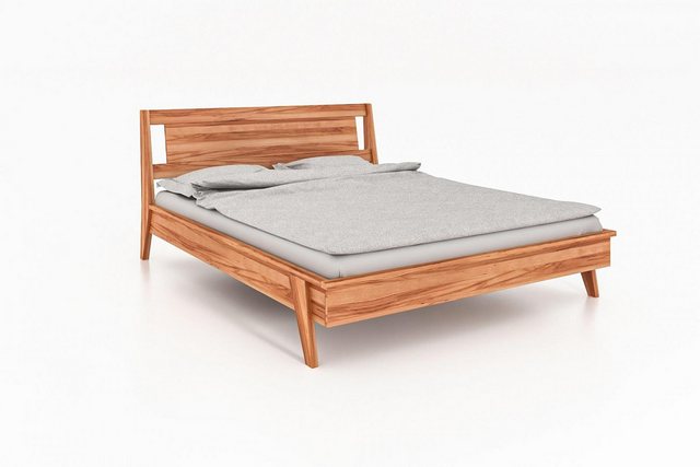 Natur24 Einzelbett Bett Jetro 2 Sonderl. 160x190 Kernbuche massiv Holzkopft günstig online kaufen