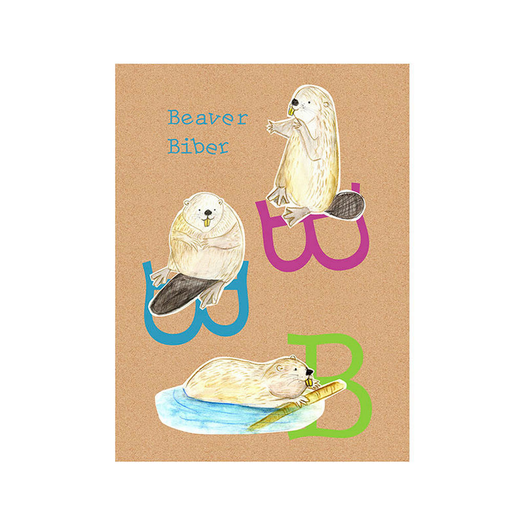 Komar Wandbild ABC Animal B Buchstaben B/L: ca. 40x50 cm günstig online kaufen