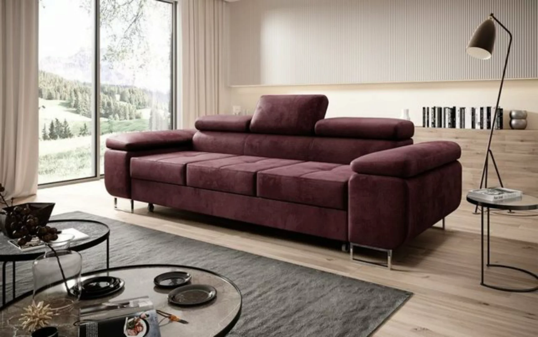 Baidani Sofa Sofa Siera mit Schlaffunktion (Samt), inkl. Aufbau günstig online kaufen