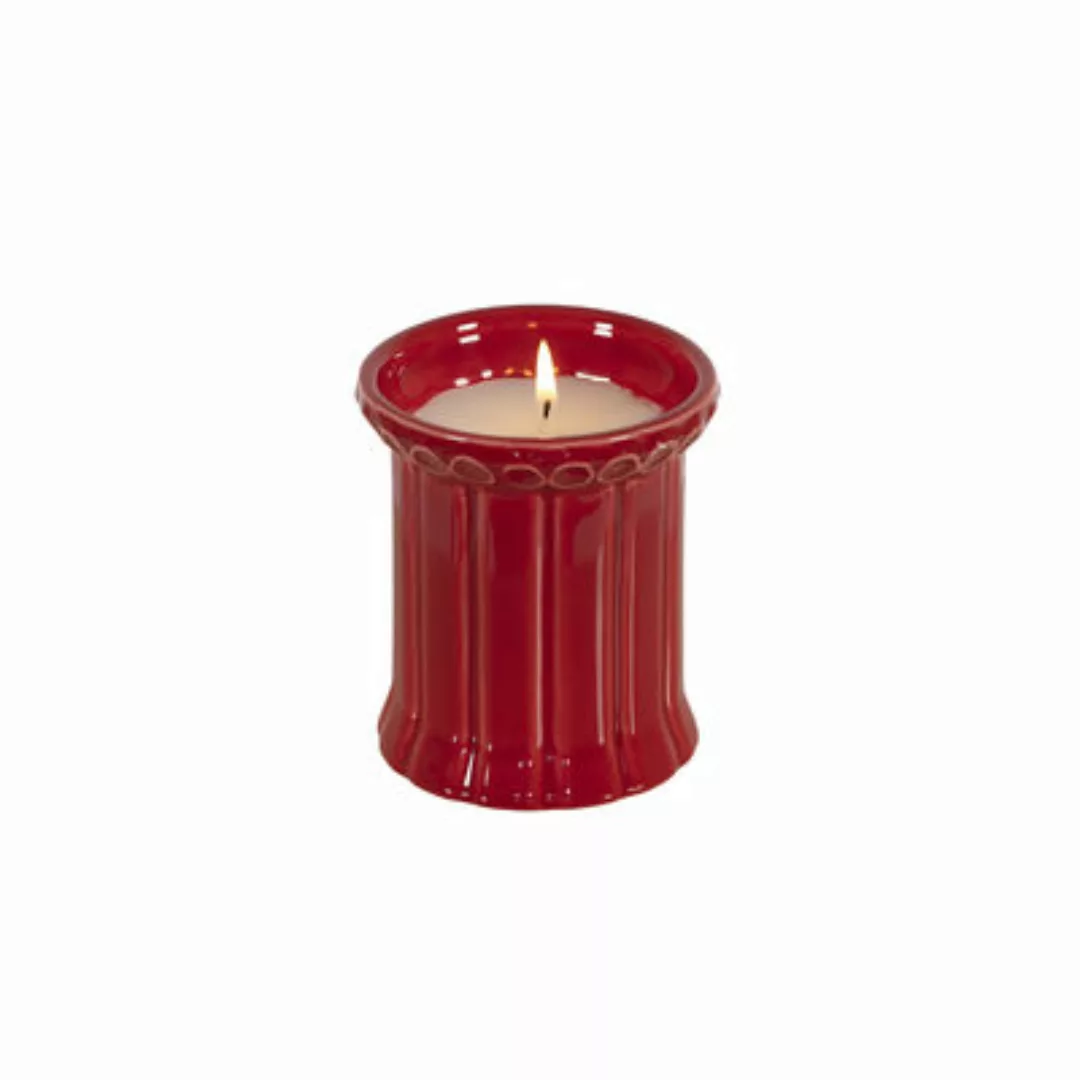 Parfumierte Kerze Carrousel keramik rot / Glasierte Keramik - Ø 9 x H 10 cm günstig online kaufen