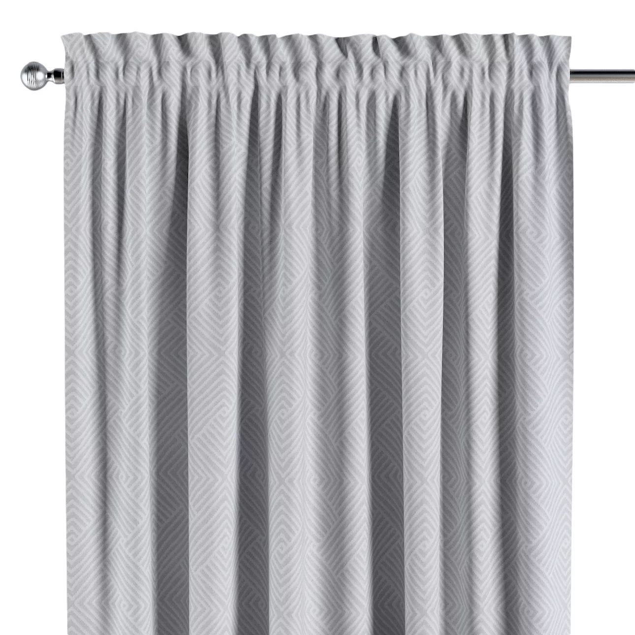 Vorhang mit Tunnel und Köpfchen, grau-weiß, Sunny (143-43) günstig online kaufen