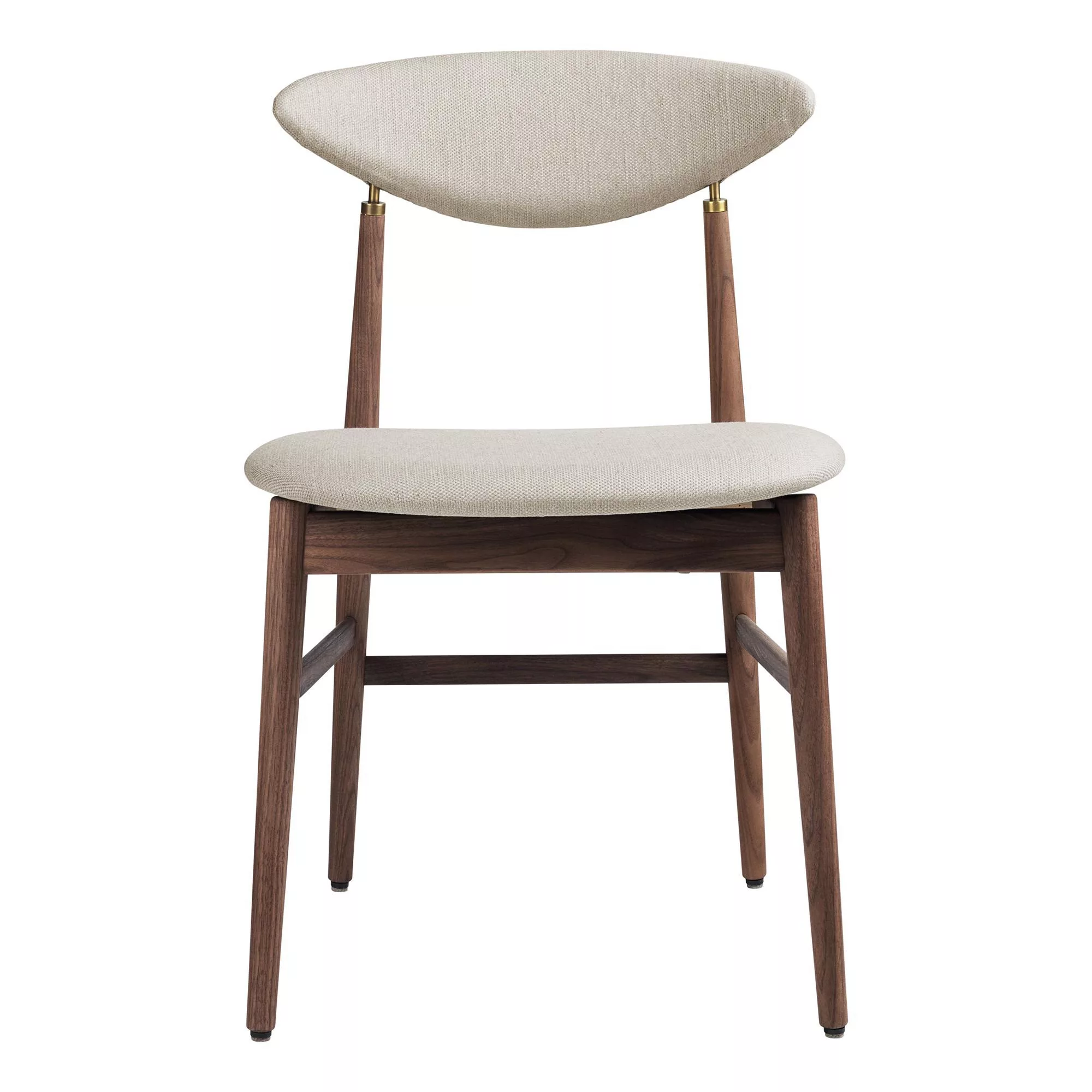 Gubi - Gent Dining Chair - beige/antikes Messing/Stoff Dedar Sinequanon Col günstig online kaufen