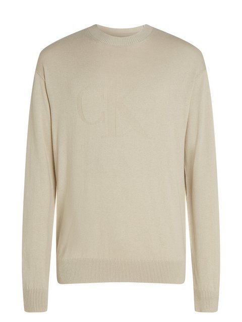 Calvin Klein Jeans Rundhalspullover CK INTARSIA MIX STITCH SWEATER mit Logo günstig online kaufen