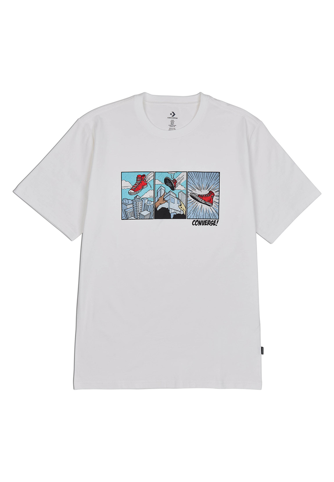 Converse Herren T-Shirt COMIC GRAPHIC TEE 10022936 White Weiß günstig online kaufen