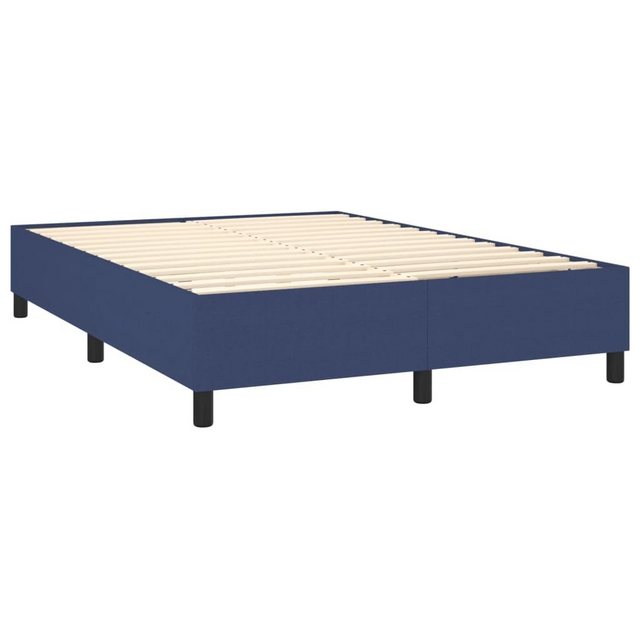 furnicato Bett Bettgestell ohne Matratze Blau 140x190 cm Stoff (1-tlg) günstig online kaufen