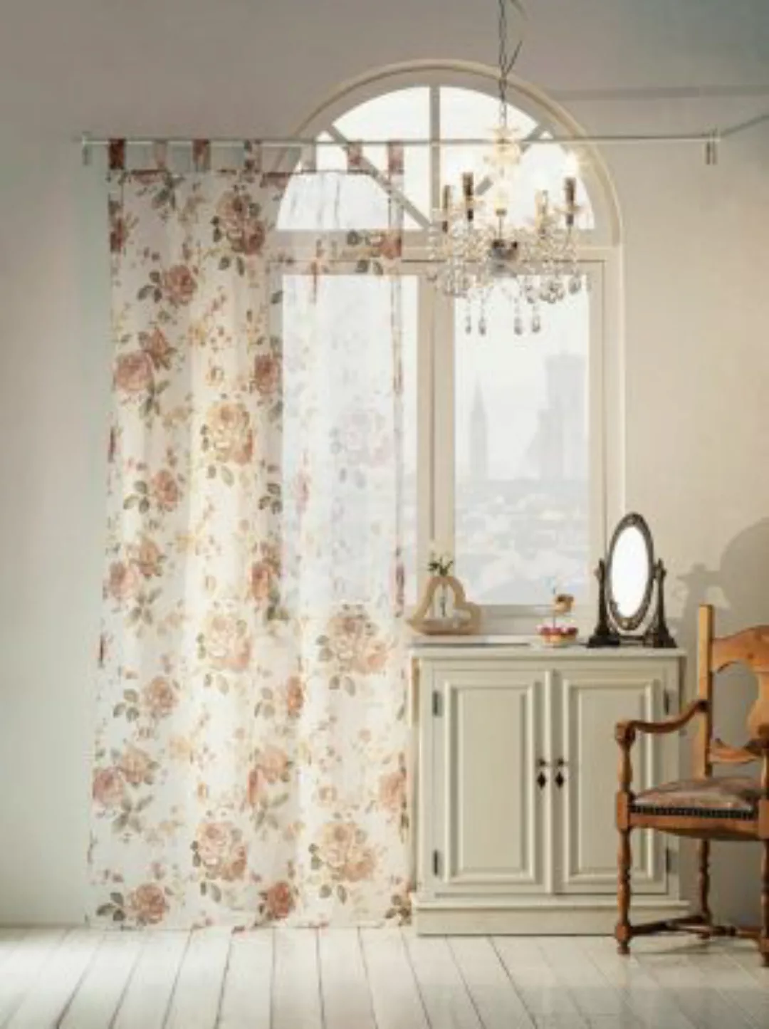HOME Living Vorhang Rosenblüte Gardinen bunt Gr. one size günstig online kaufen