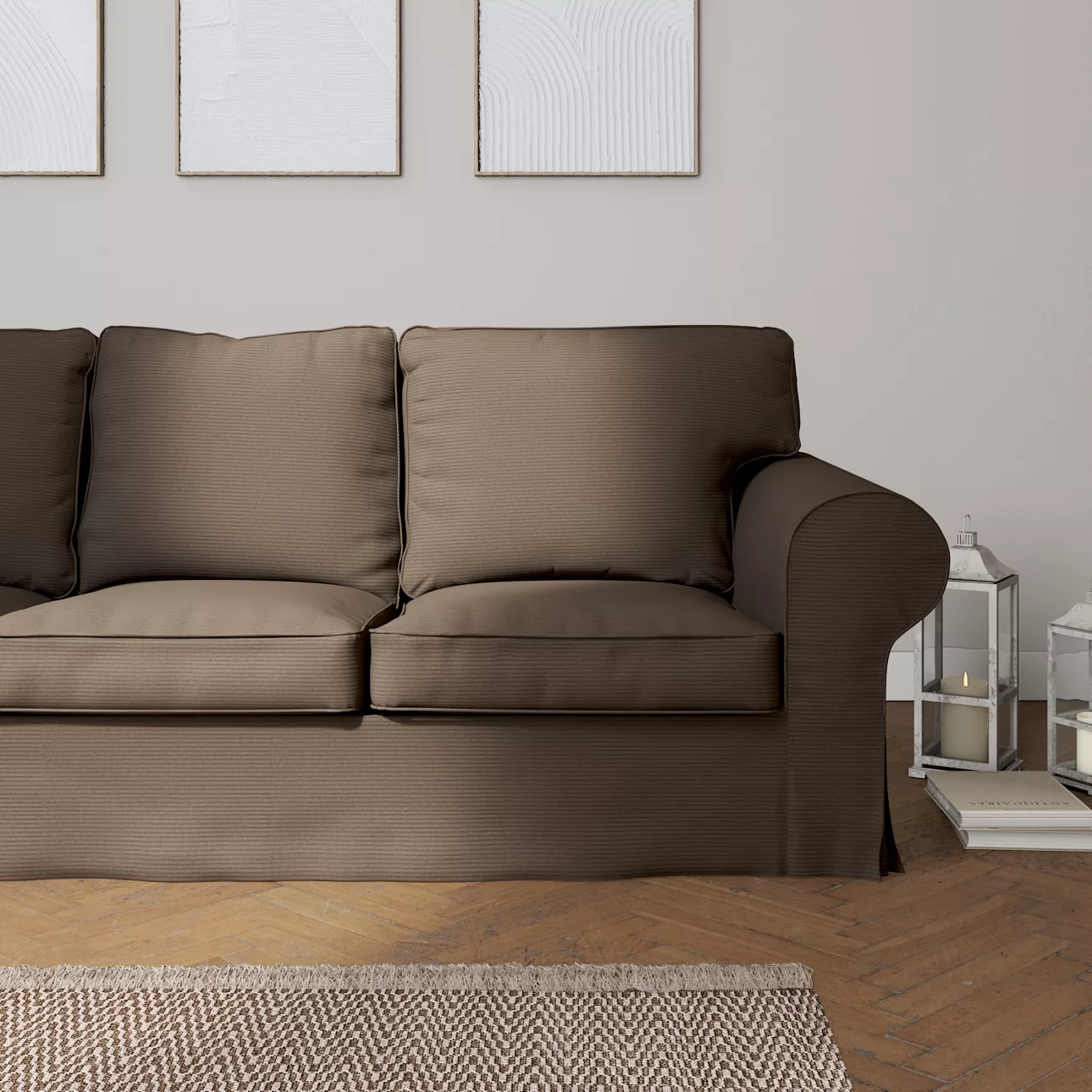 Bezug für Ektorp 3-Sitzer Schlafsofa, neues Modell (2013), braun, 40cm x 30 günstig online kaufen