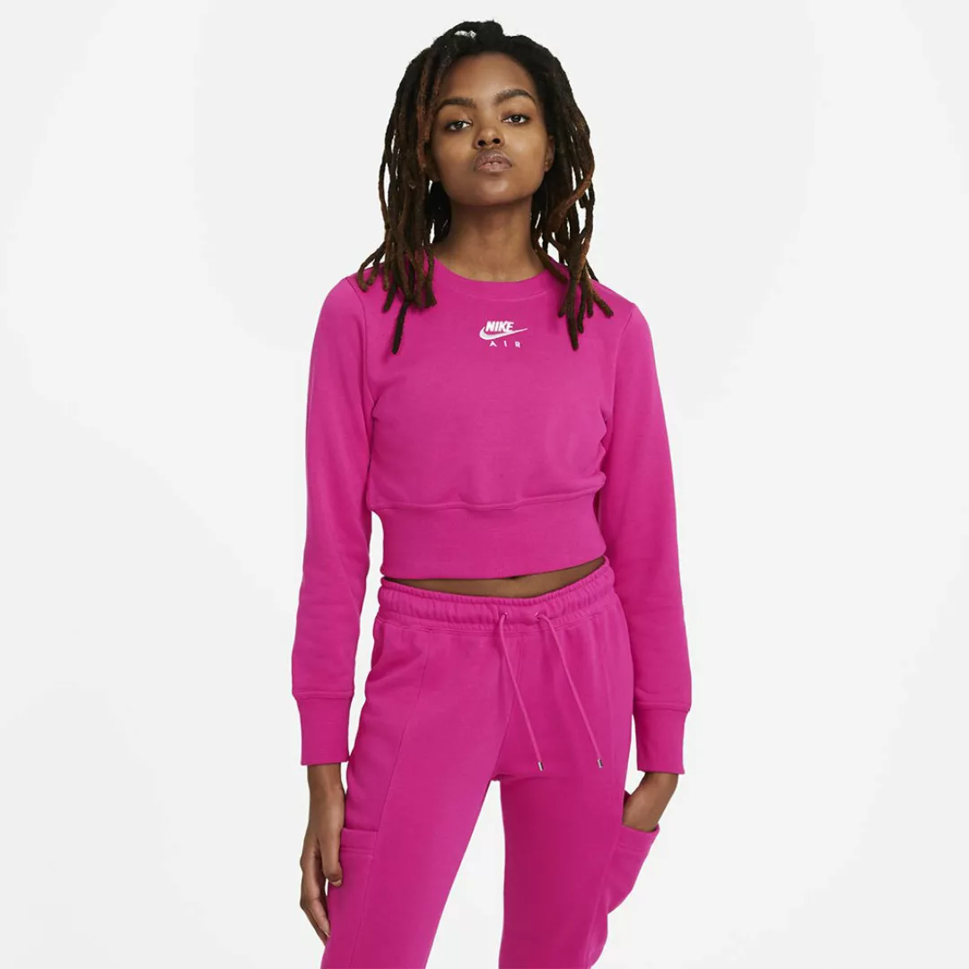 Nike Sportswear Air Crew Sweatshirt M Fireberry / White günstig online kaufen