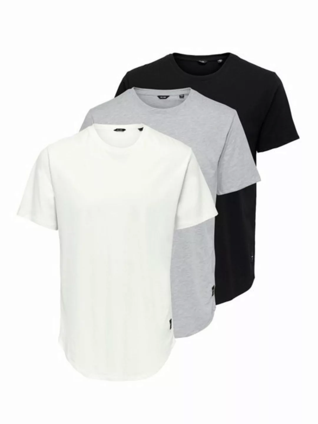 ONLY & SONS T-Shirt ONSMATT LONGY SS TEE 3-PACK (Packung, 3-tlg., 3er-Pack) günstig online kaufen