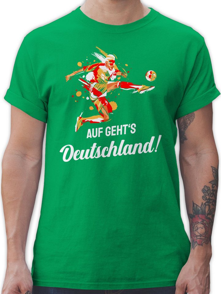 Shirtracer T-Shirt Auf gehts Deutschland 2024 Fussball EM Fanartikel günstig online kaufen