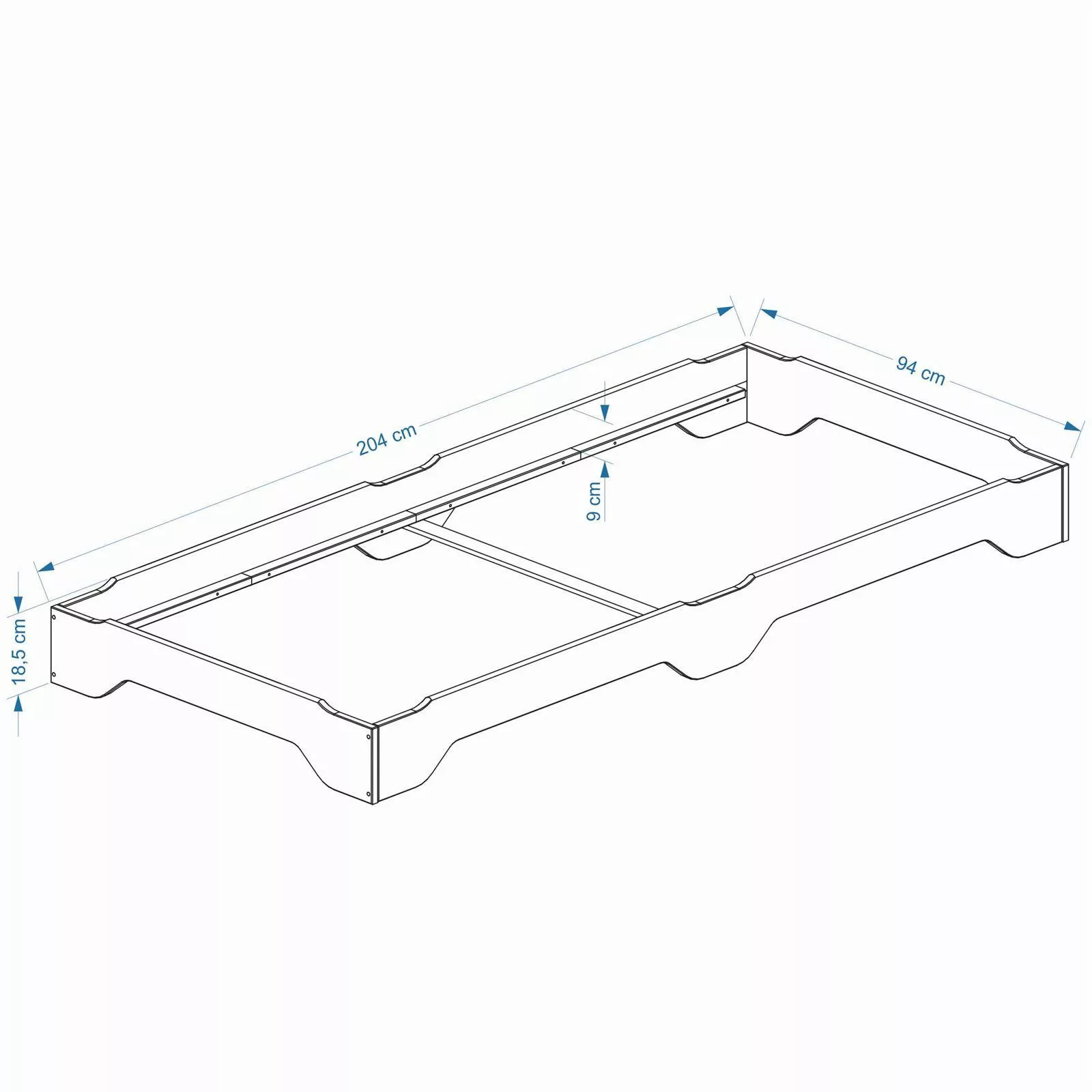 IDIMEX Funktionsbett RONNY, Strapelbett Gästebett Stapelliege günstig online kaufen