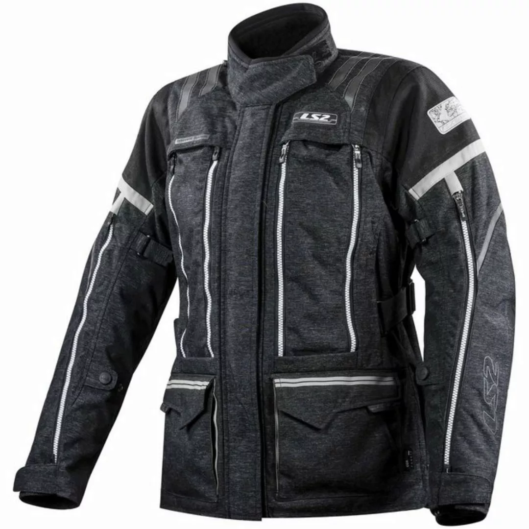 LS2 Motorradjacke LS2 Jacke Damen Nevada Schwarz-Dunkelgrau 5XL günstig online kaufen