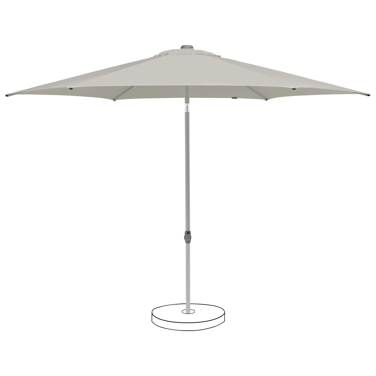 Suncomfort by Glatz Marktschirm Light Grey mit Neigungsfunktion günstig online kaufen
