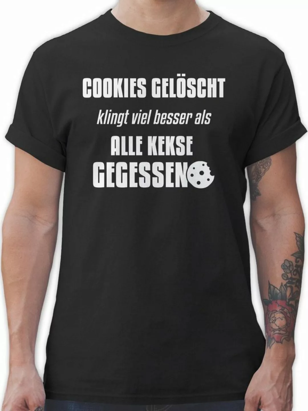 Shirtracer T-Shirt Cookies gelöscht Nerd Geschenke günstig online kaufen