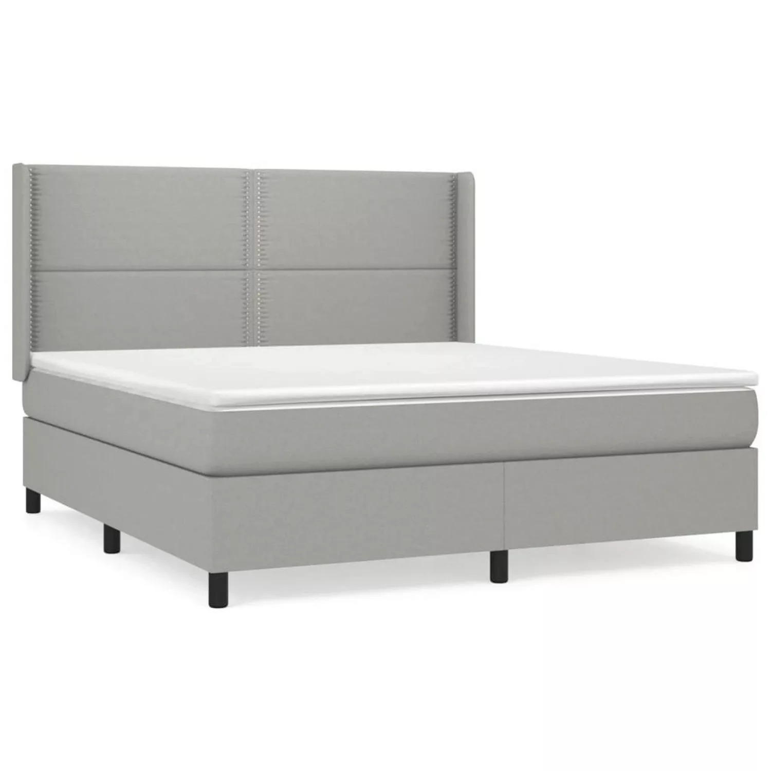 vidaXL Boxspringbett mit Matratze Hellgrau 180x200 cm Stoff1376885 günstig online kaufen