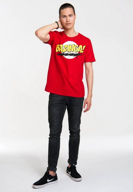 LOGOSHIRT T-Shirt "Bazinga - The Big Bang Theory", mit coolem Frontdruck günstig online kaufen