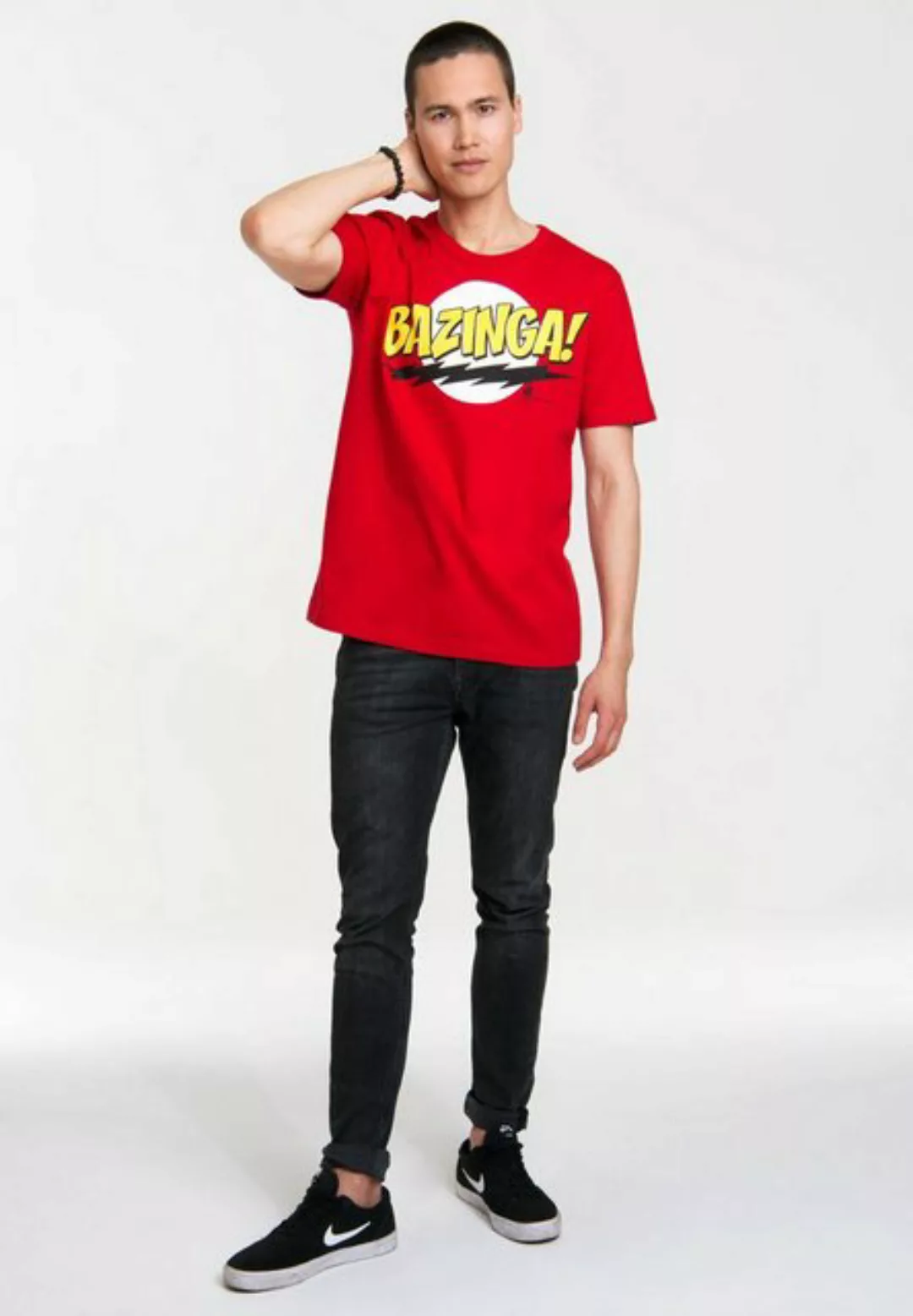 LOGOSHIRT T-Shirt "Bazinga - The Big Bang Theory", mit coolem Frontdruck günstig online kaufen