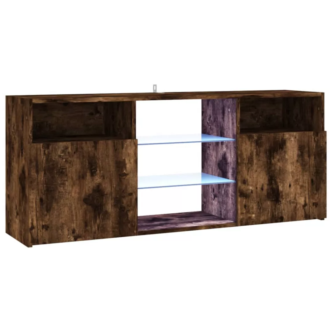 Vidaxl Tv-schrank Mit Led-leuchten Räuchereiche 120x30x50 Cm günstig online kaufen