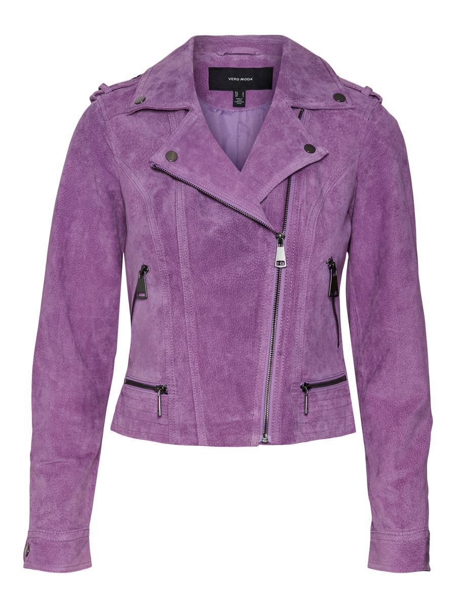 VERO MODA Wildleder Jacke Damen Violett günstig online kaufen