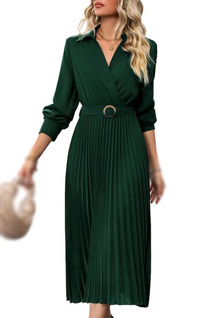 CHENIN Plisseekleid Elegantes Kleid Pendelrock, leichtes Kleid, All-Match-R günstig online kaufen