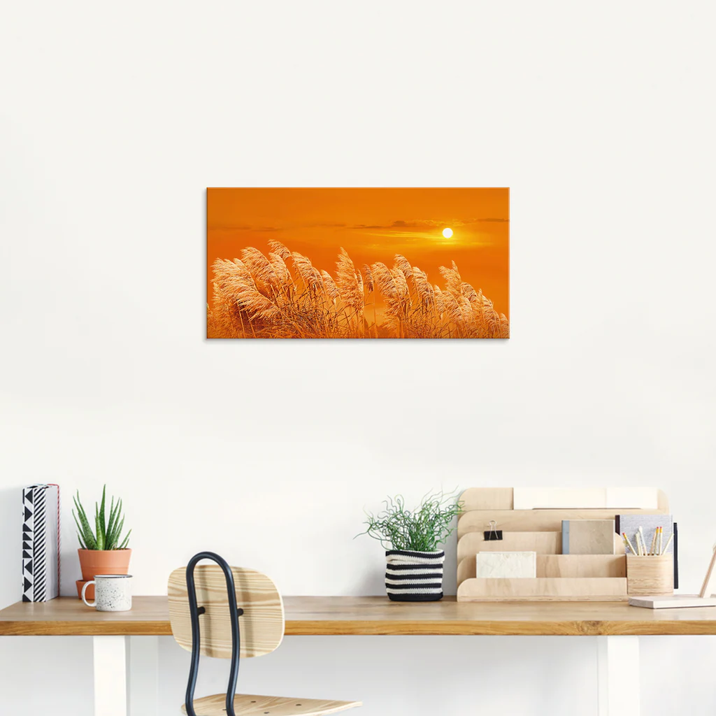 Artland Glasbild "Im Wind", Gräser, (1 St.), in verschiedenen Größen günstig online kaufen