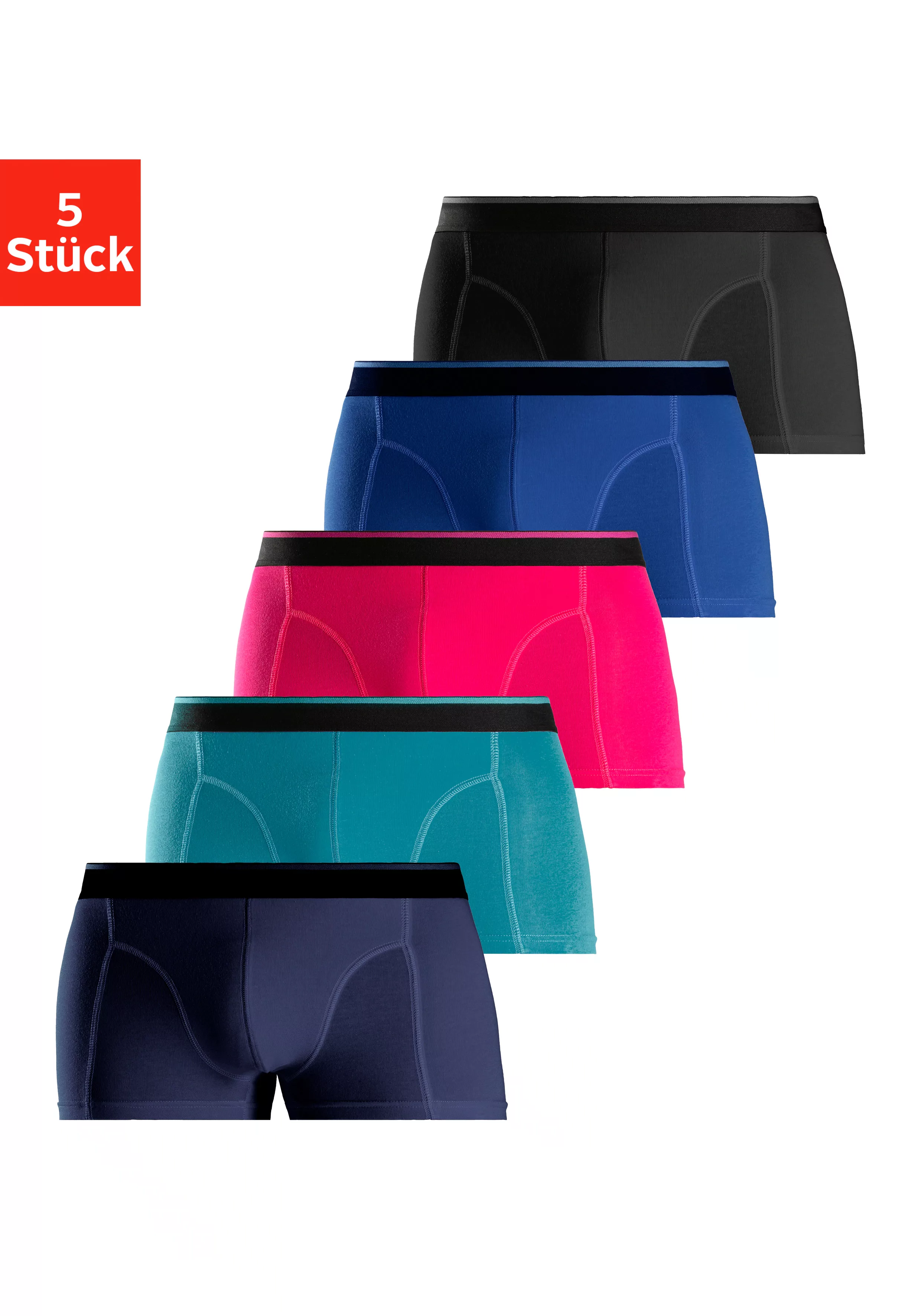 AUTHENTIC LE JOGGER Boxer "Herren Boxershorts", (Packung, 5 St.), aus Baumw günstig online kaufen