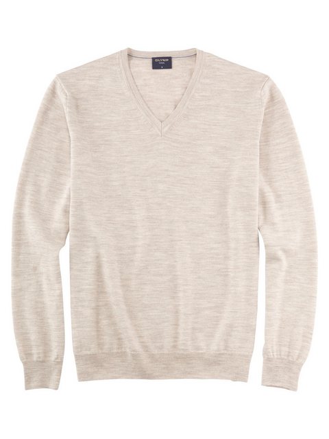 Olymp Casual Pullover Wolle Beige - Größe 3XL günstig online kaufen