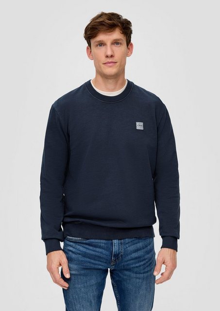 s.Oliver Sweatshirt Sweatshirt aus reiner Baumwolle Logo günstig online kaufen