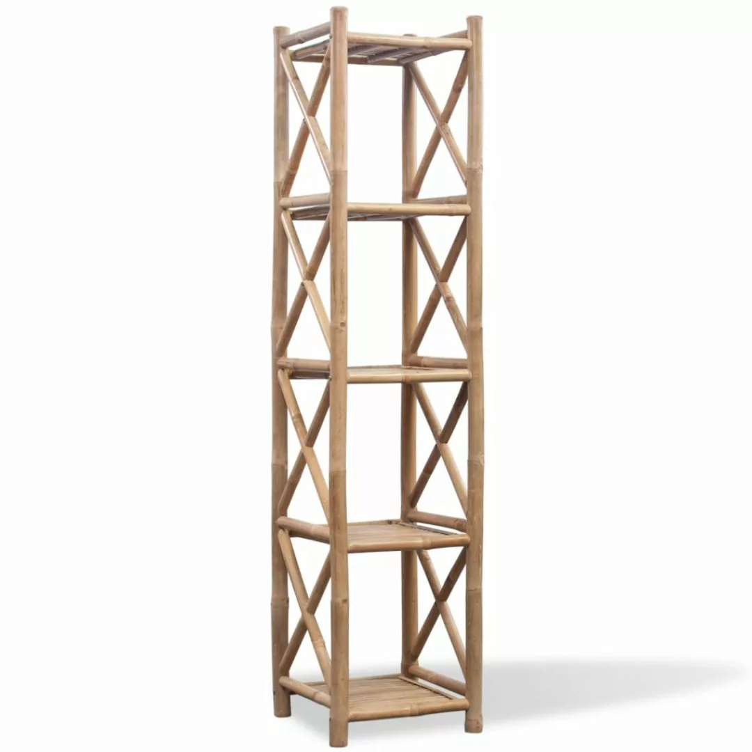 Bambus Regal 5-etagig Viereckig günstig online kaufen