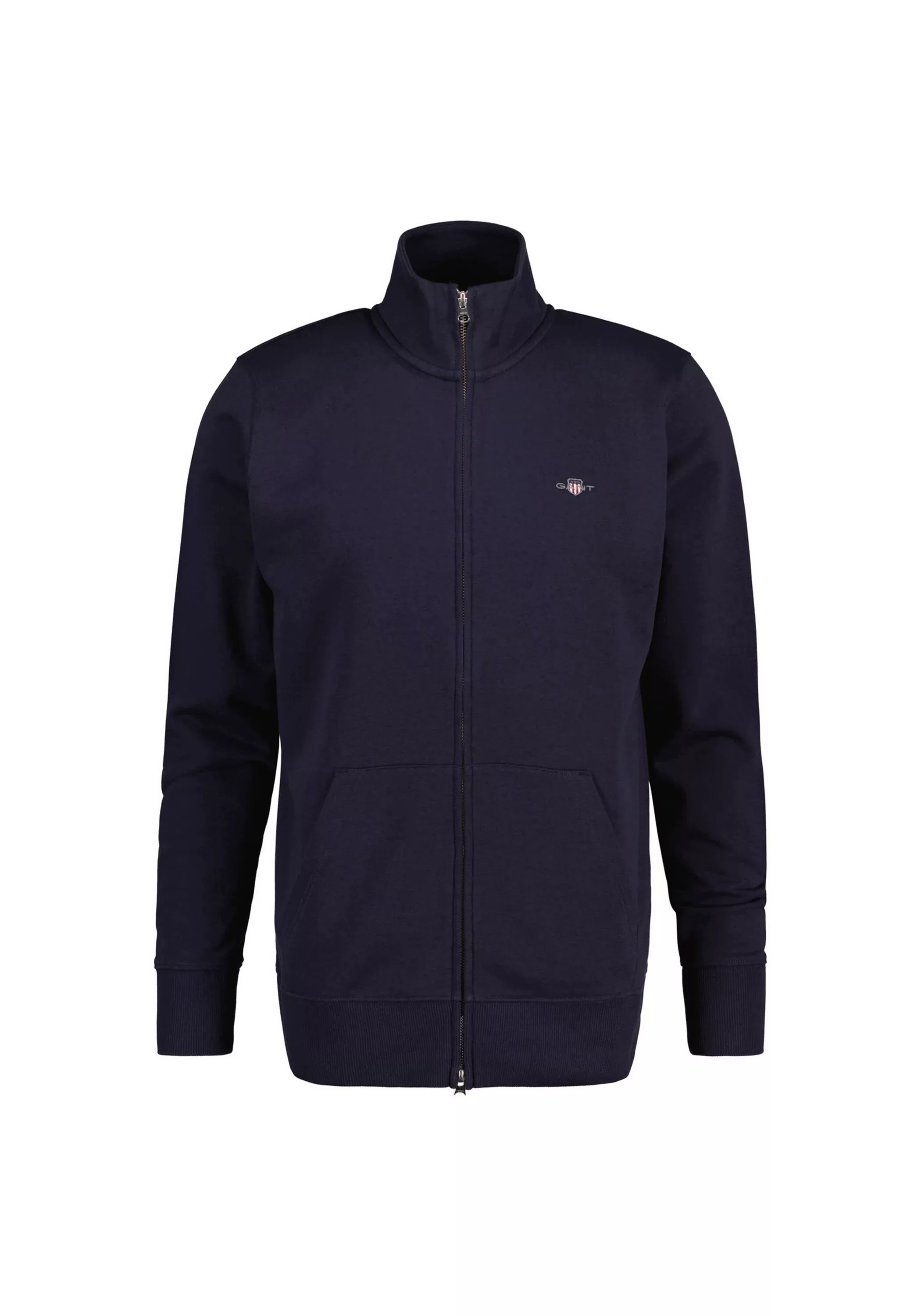 Gant Sweatjacke "REG SHIELD FULL ZIP SWEAT", mit Logostickerei auf der Brus günstig online kaufen