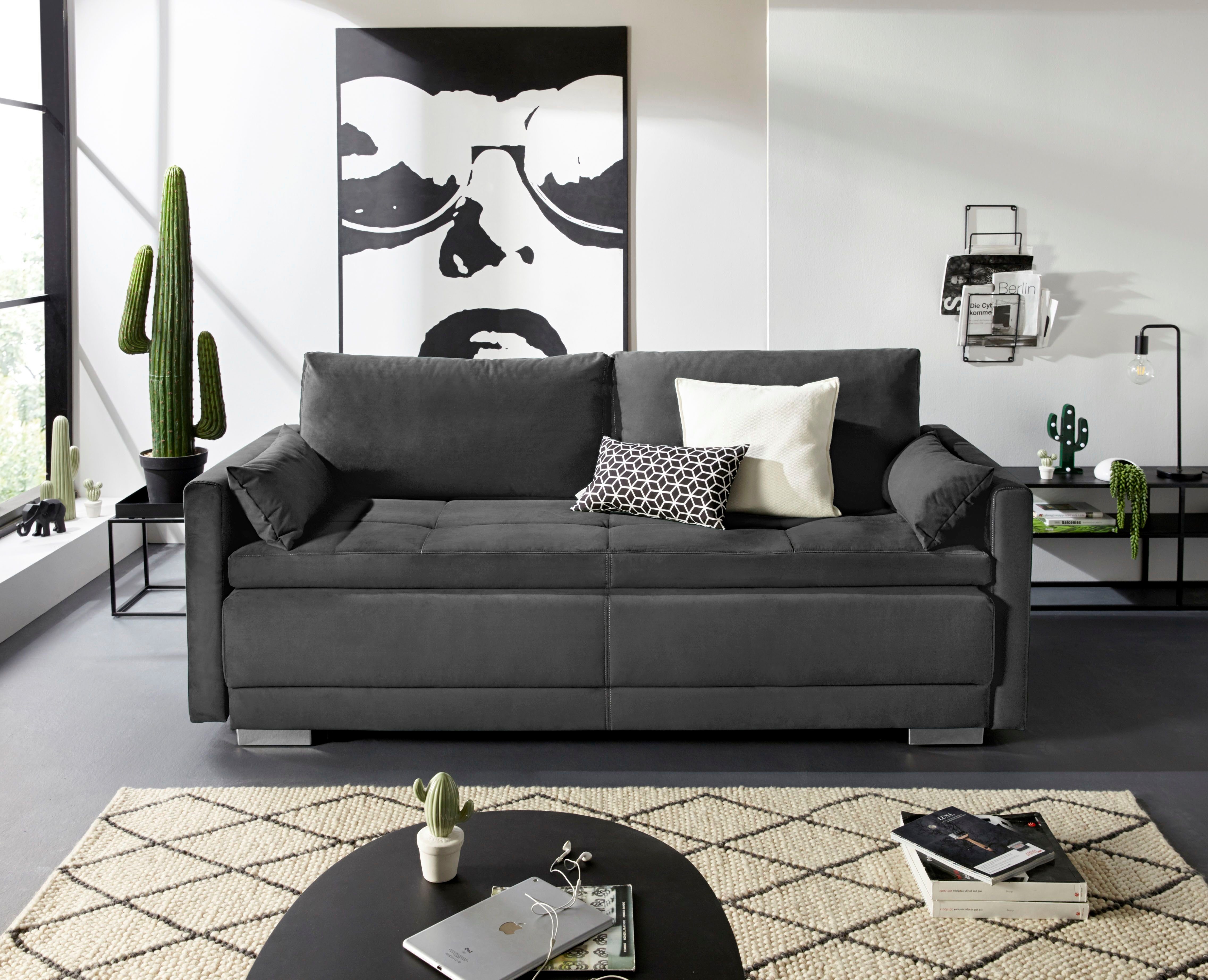 INOSIGN Schlafsofa "Berlin", mit Boxspringaufbau, Bettfunktion & Bettkasten günstig online kaufen