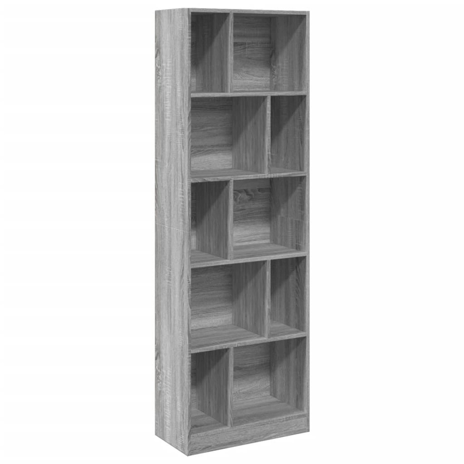 vidaXL Bücherregal Grau Sonoma 57x28,5x174 cm Holzwerkstoff günstig online kaufen