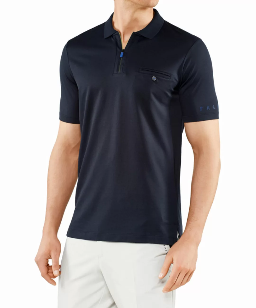 FALKE Herren Polo Shirt Polo, L, Blau, Baumwolle, 37583-643704 günstig online kaufen
