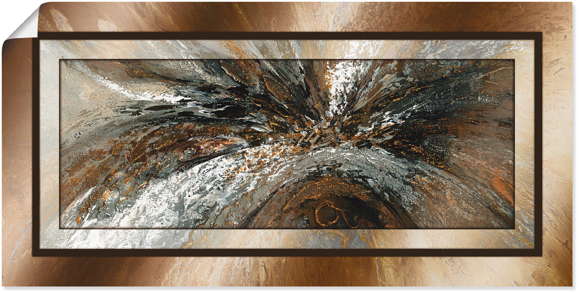 Artland Wandbild »Gold Abstrakt 1«, Gegenstandslos, (1 St.), als Alubild, O günstig online kaufen