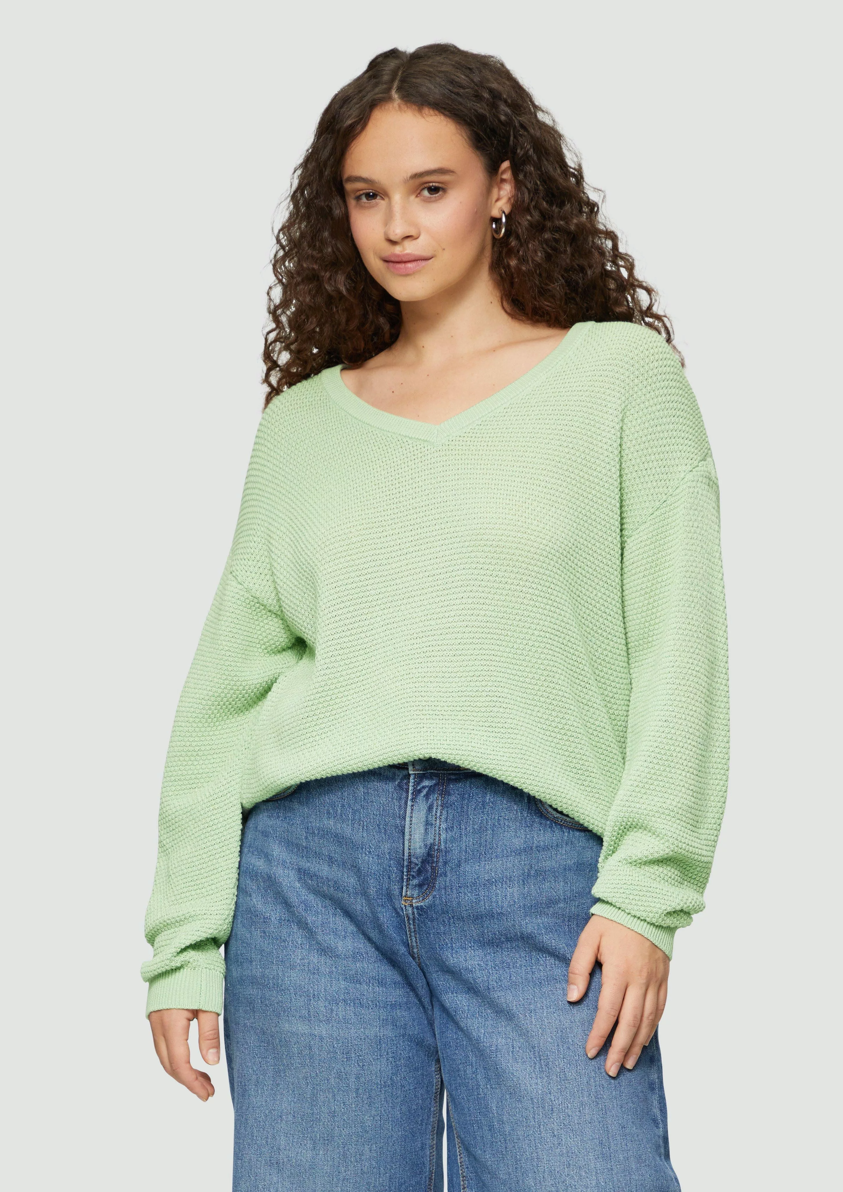 QS Strickpullover Pullover mit Strukturmuster und günstig online kaufen