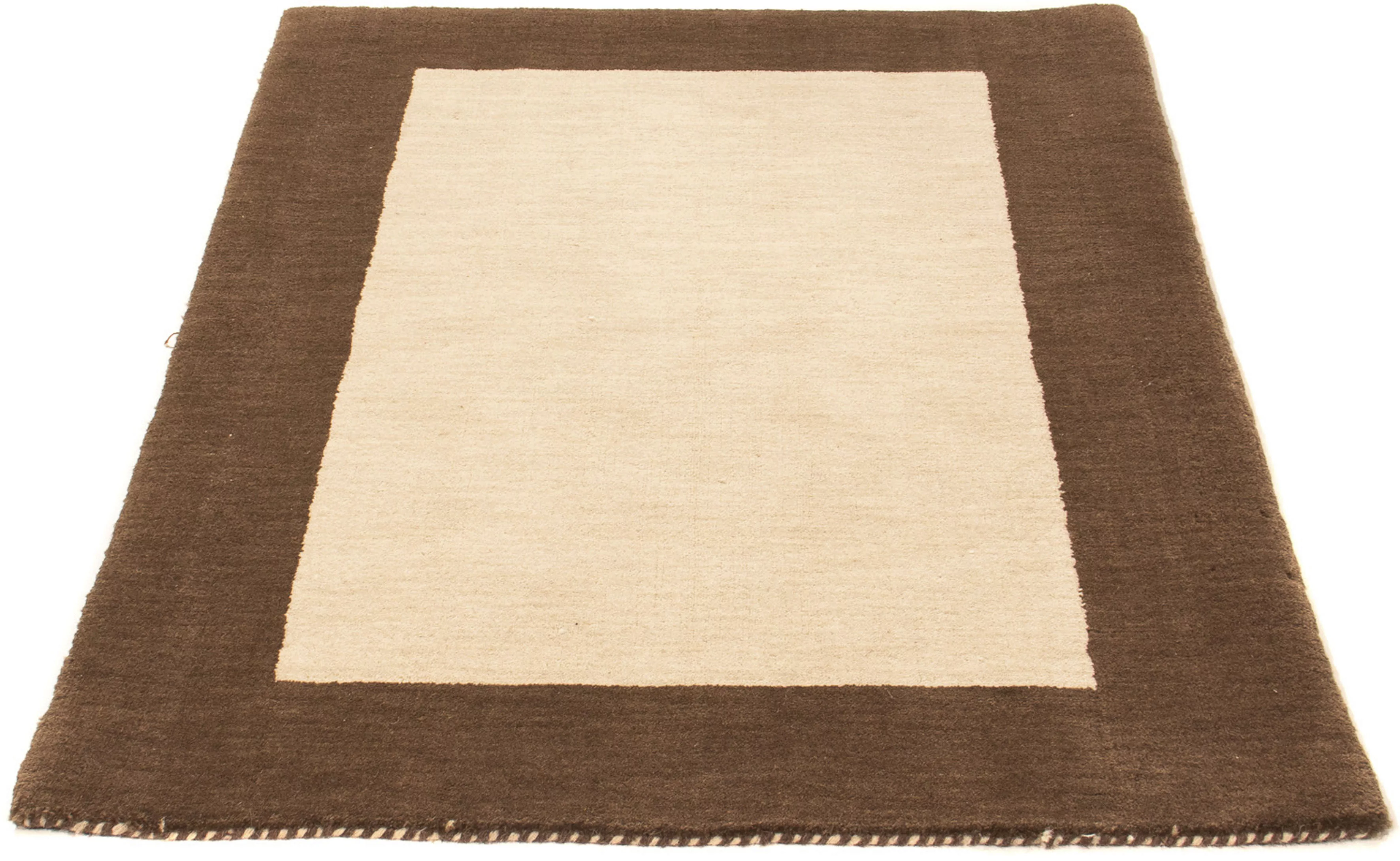 morgenland Wollteppich »Gabbeh - Loribaft Softy - 124 x 94 cm - beige«, rec günstig online kaufen