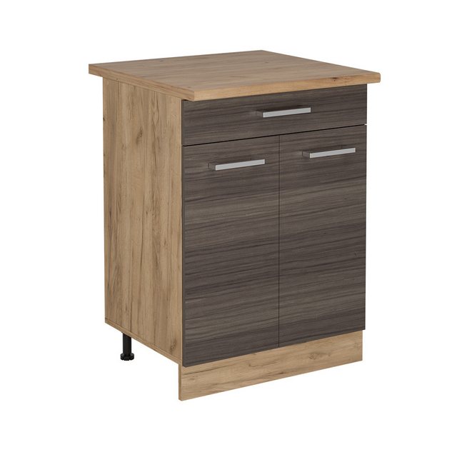 Vicco Unterschrank R-Line, Edelgrau/Goldkraft Eiche, 60 cm mit Schublade, A günstig online kaufen