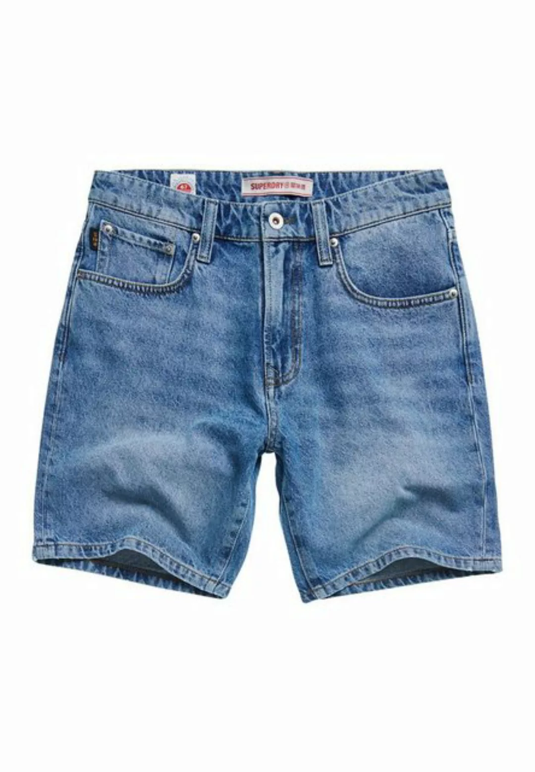 Superdry Jeansshorts Superdry Herren Shorts TAPER SHORT Kingman Light Blue günstig online kaufen