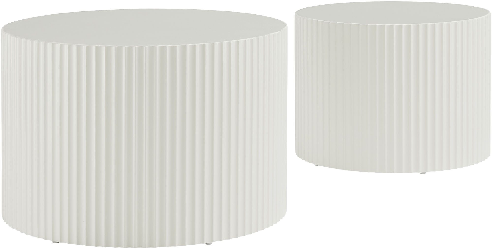 SalesFever Couchtisch "New Orleans", (Set, 2 St.), mit umlaufender Rillenst günstig online kaufen