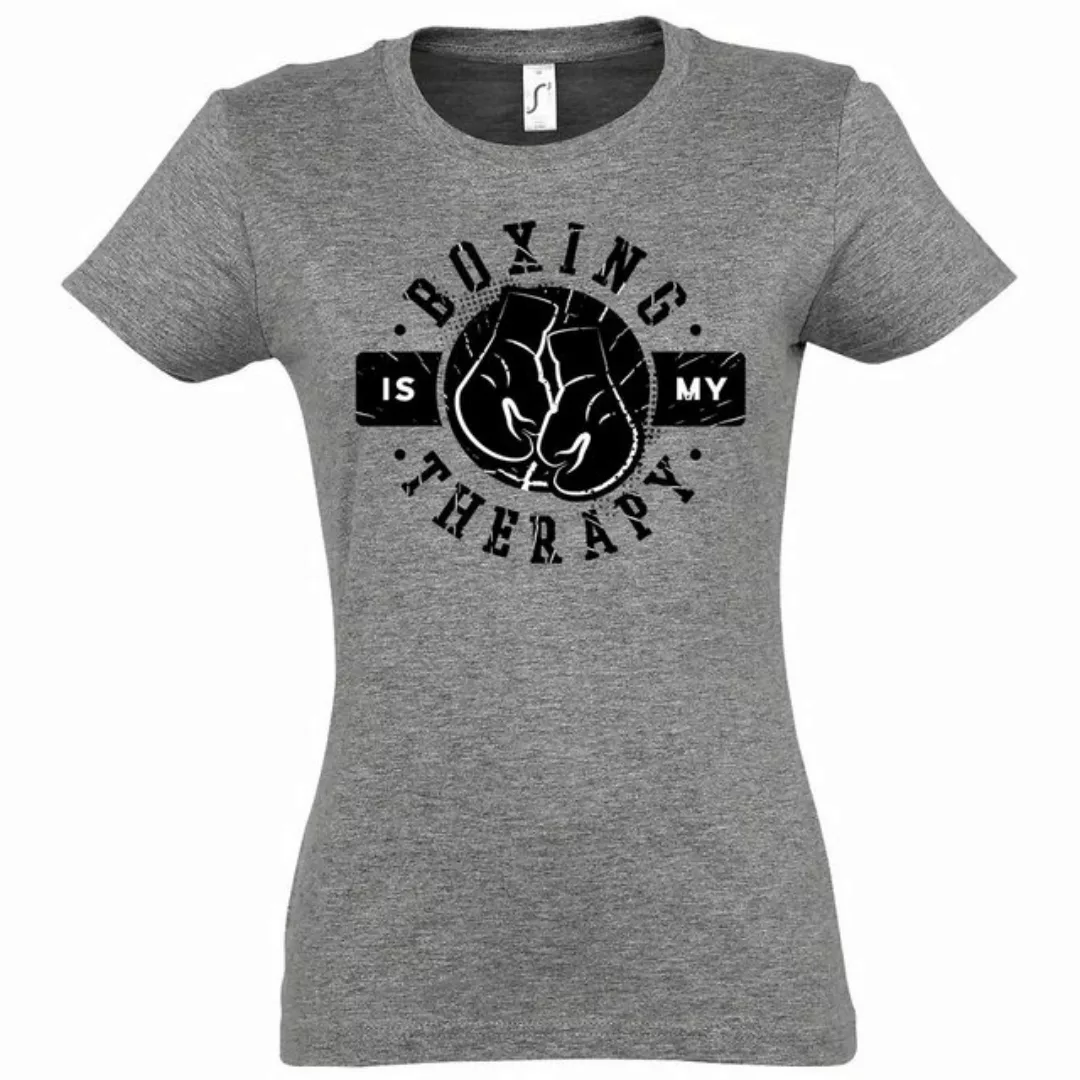 Youth Designz T-Shirt "Boxing Is My Therapie" Damen Shirt mit trendigem Fro günstig online kaufen
