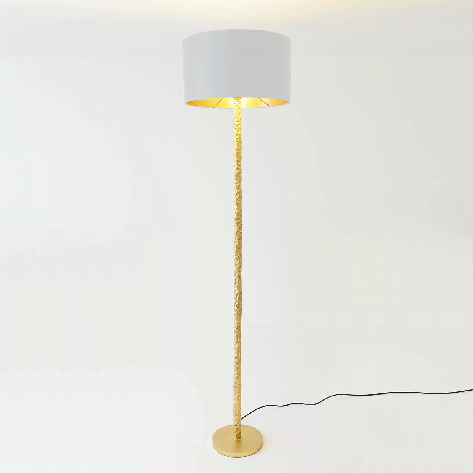 Stehlampe Cancelliere Rotonda Seide weiß/gold günstig online kaufen
