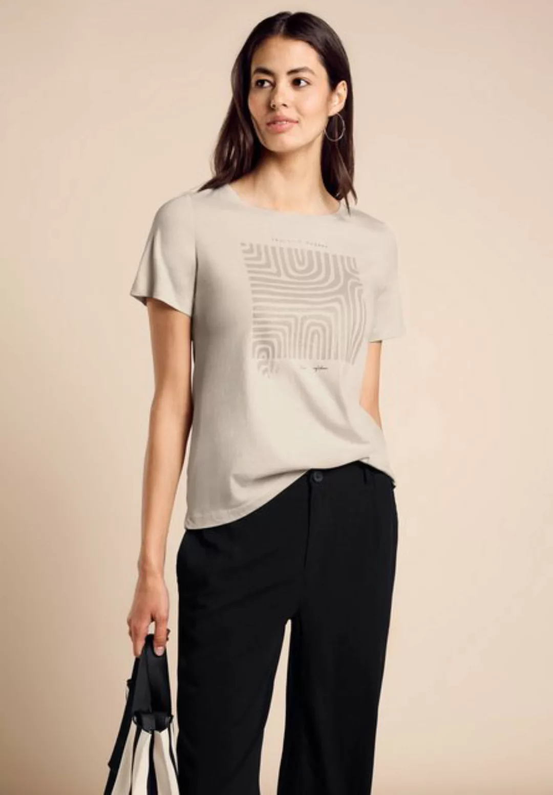 STREET ONE T-Shirt mit Glitter-Motiv günstig online kaufen