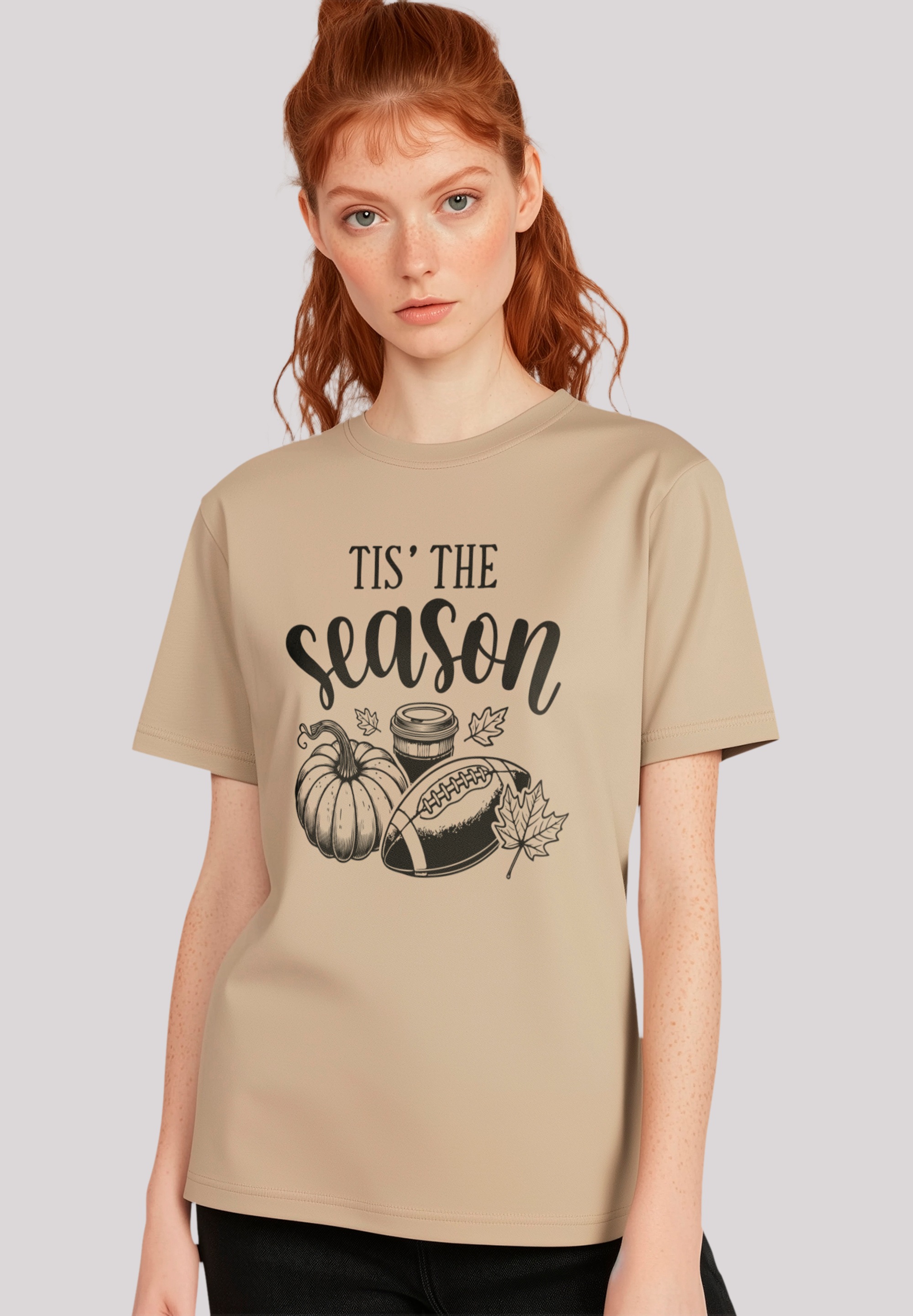 F4NT4STIC T-Shirt "Fall pumpkin coffe football its the Season", Premium Qua günstig online kaufen