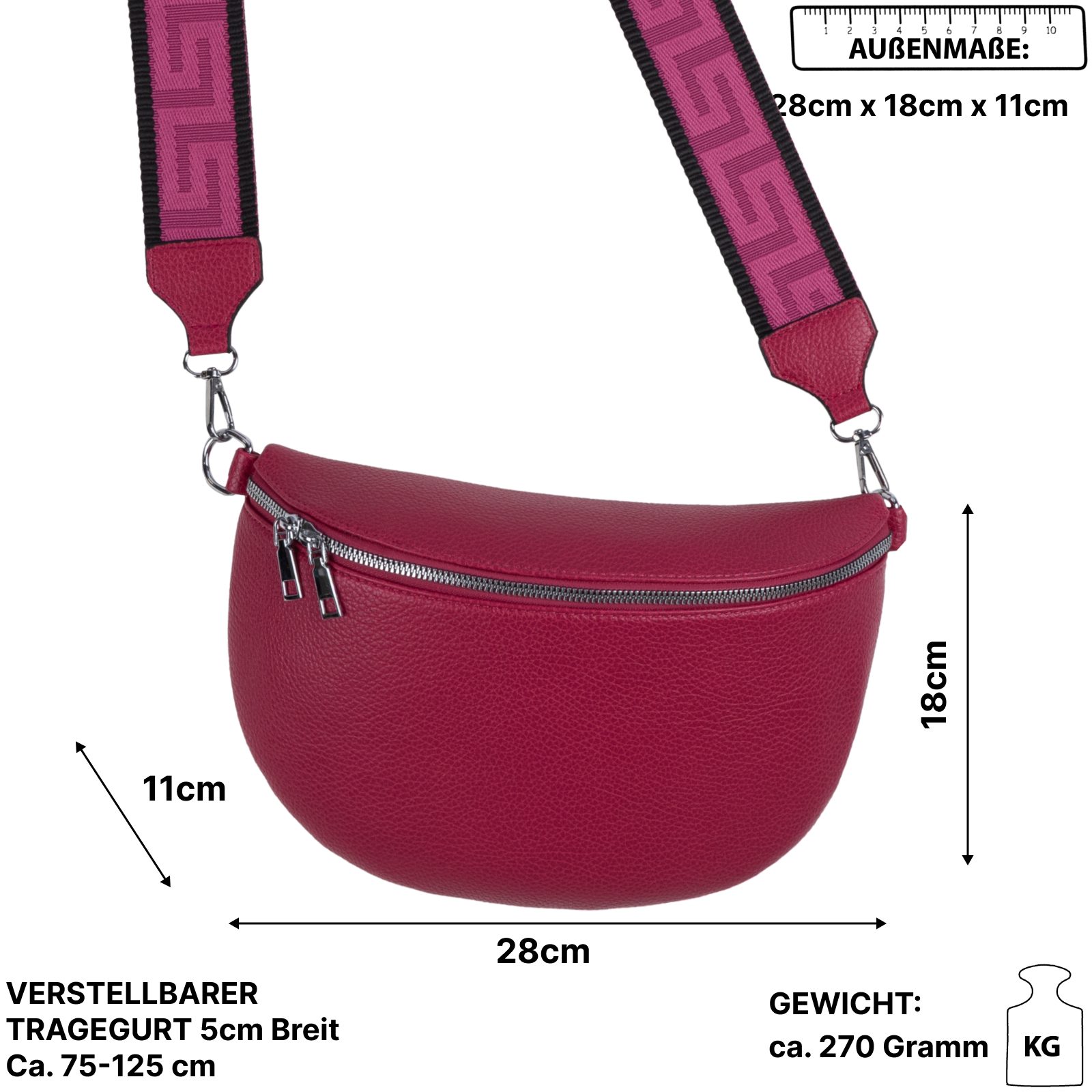 EAAKIE Gürteltasche Bauchtasche Umhängetasche Crossbody-Bag Kunstleder günstig online kaufen