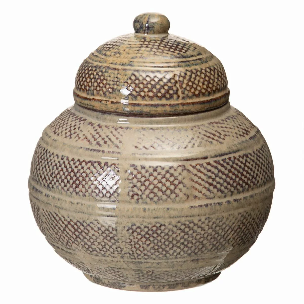 Vase 20 X 20 X 21,5 Cm Aus Keramik Braun günstig online kaufen